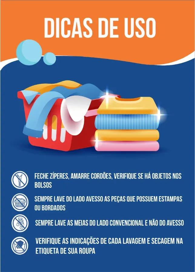 Dicas de uso da Lavanderia Express